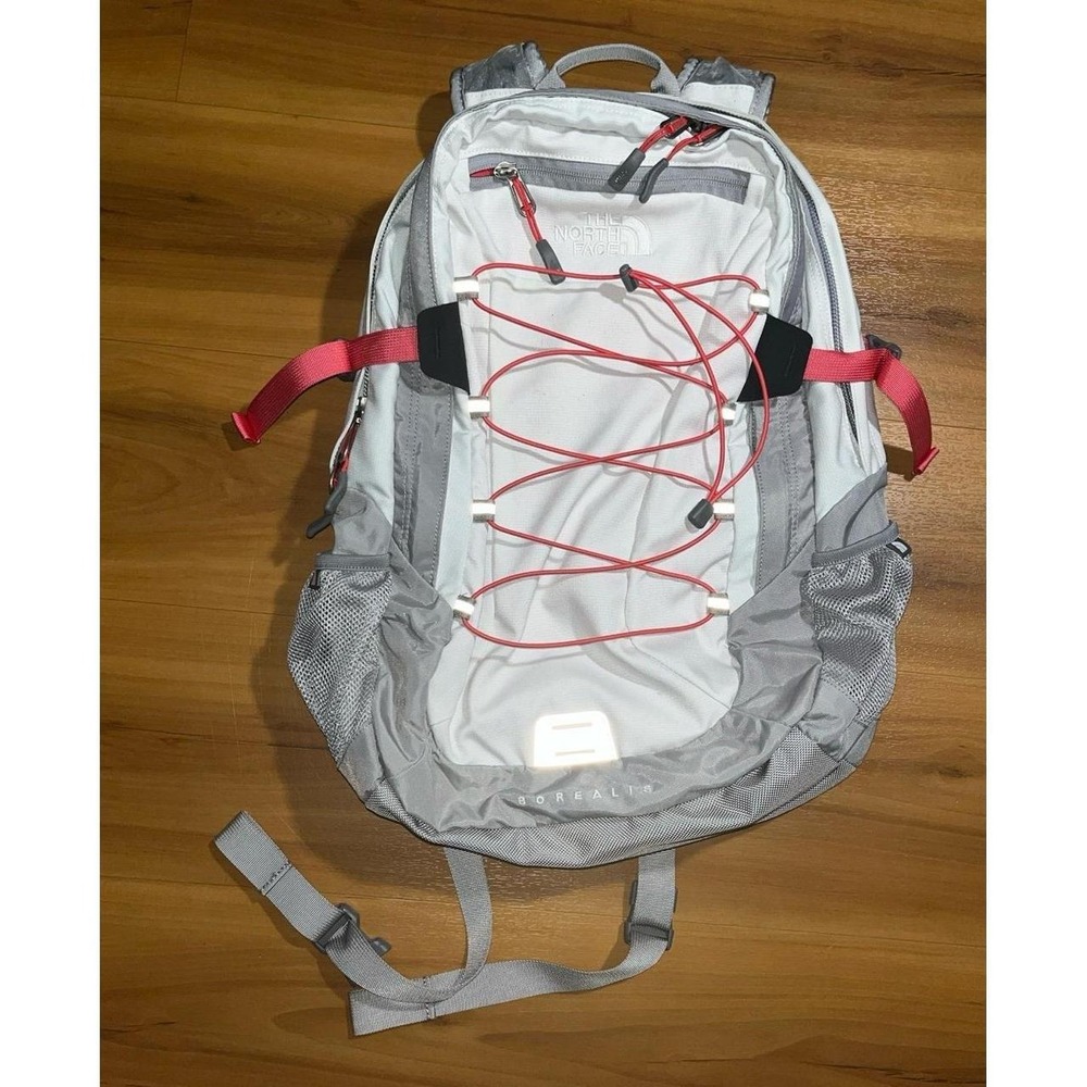 Unisex The North Face Borealis Gray Pink Laptop School Work Gym Backpack